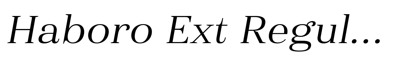 Haboro Ext Regular Italic